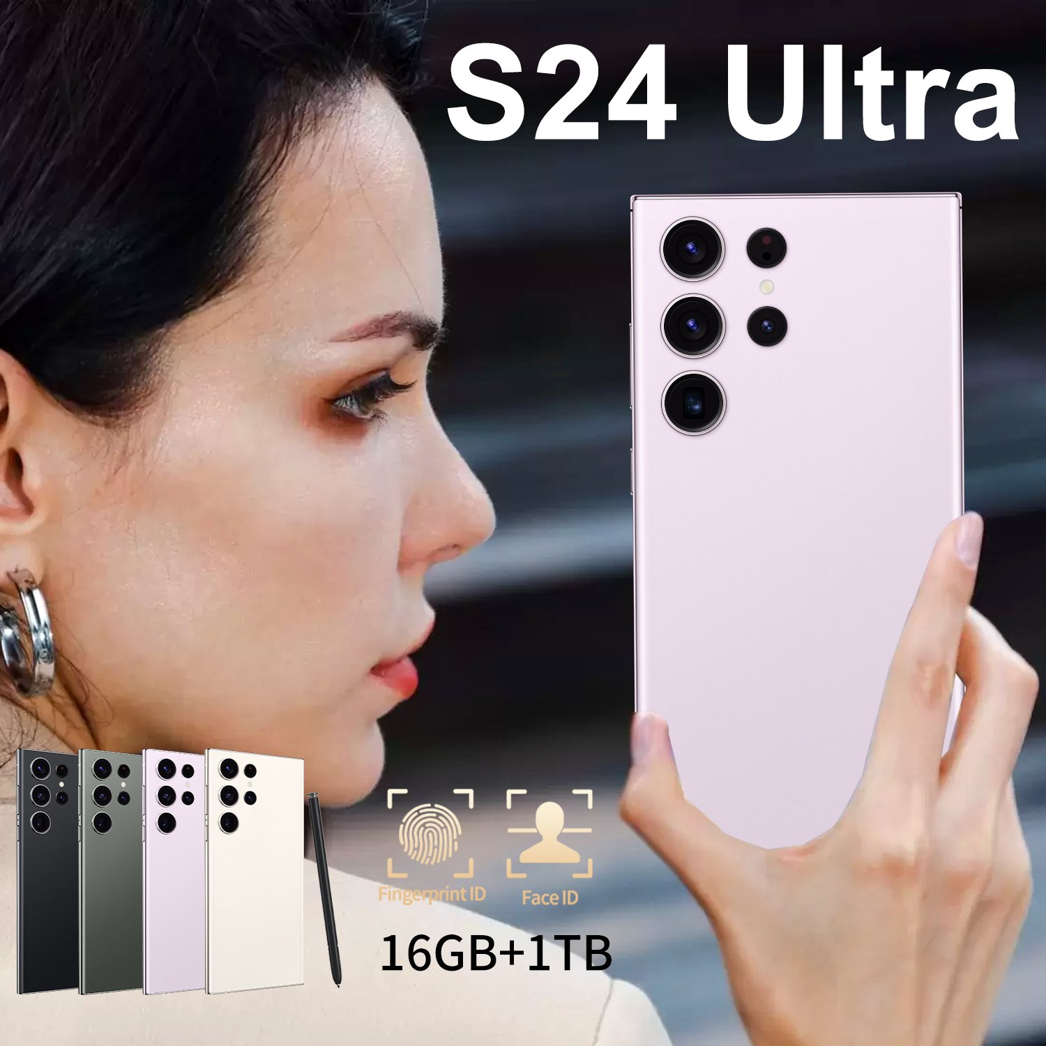 s24 Ultra 7.3 Inch High Definition Pixel Large Screen Android 13 All In One Video Game Wireless Network Low Cost 5G Mobile Phone